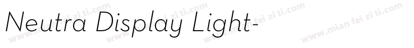 Neutra Display Light字体转换